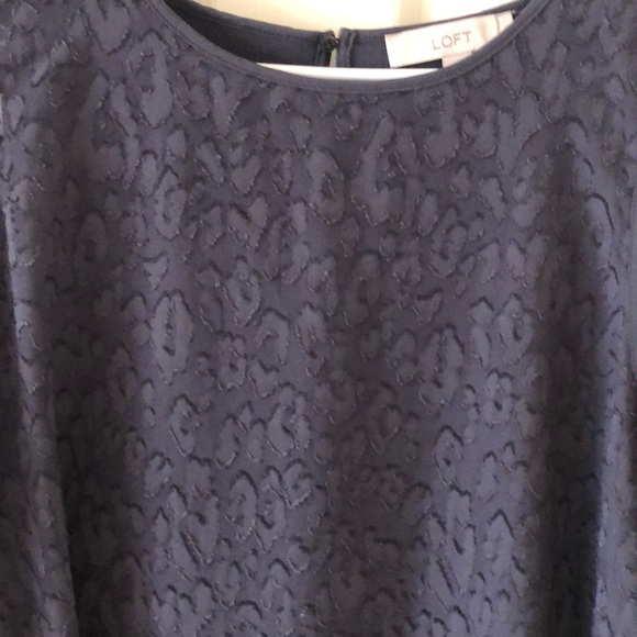Loft gray leopard top - Picture 2 of 6
